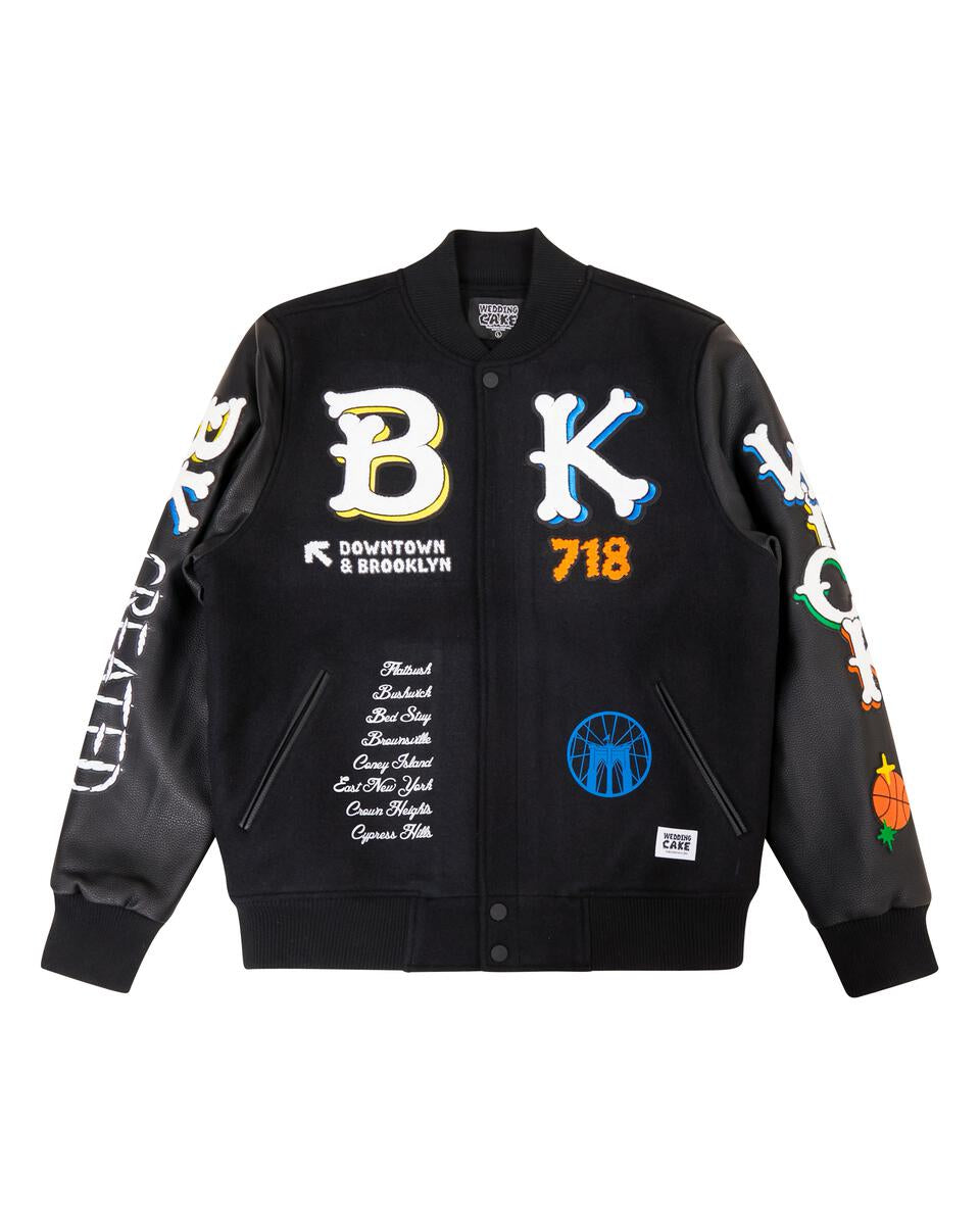 Wedding Cake Jacket Brooklyn Varsity Black Urban Nation